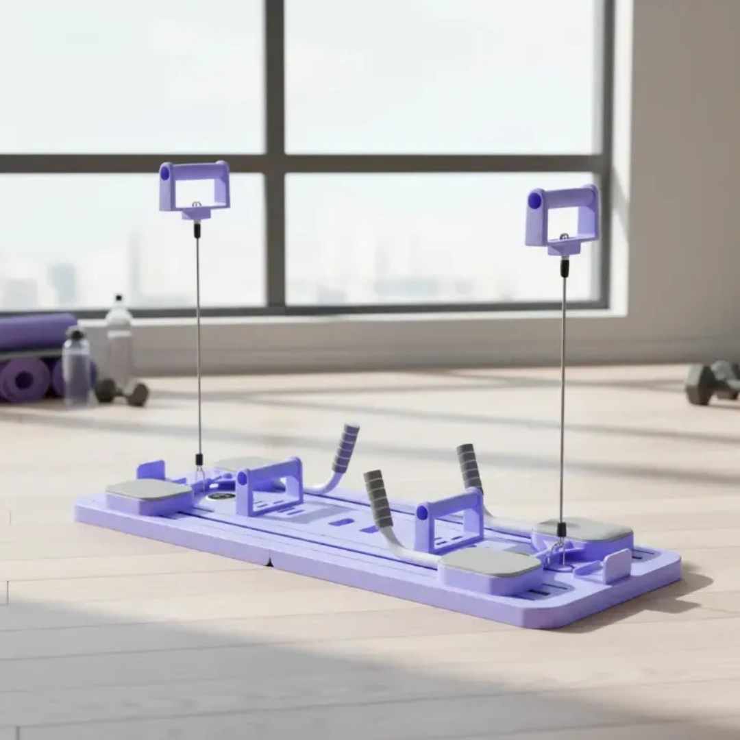 Tabla Pilates Pro™ con Bandas – Gym Completo en Casa 💜