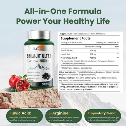 Shilajit Ultra Original™ x60 cápsulas – Energía y Vitalidad Diaria 🔥