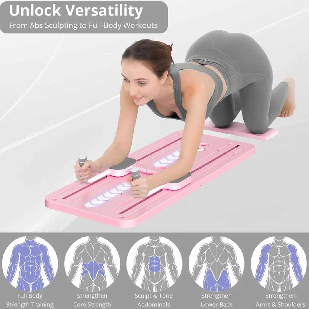 Tabla Pilates Pro™ con Bandas – Gym Completo en Casa 💜