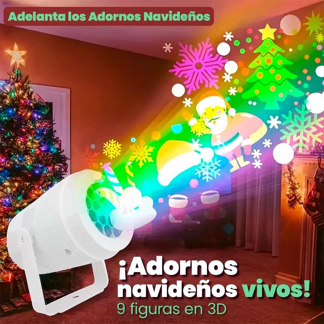 Proyector Figuras Navidenas 4 Tarjetas – Magia Luminosa Instantánea 🎄✨