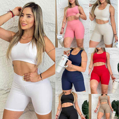 ✨ Combo Fit Pro: Short Realce + Top Push Up 🍑