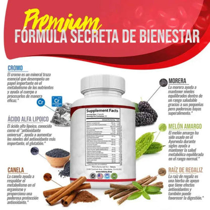 🧬Blood Sugar Complex: Ayuda a regular tu glucosa 🩸y ayuda a eliminar las bacterias del hígado