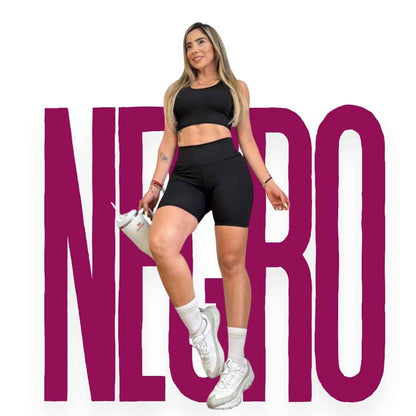 ✨ Combo Fit Pro: Short Realce + Top Push Up 🍑