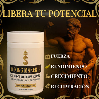King Maker x 120 cápsulas – Tu poder masculino activado 👑