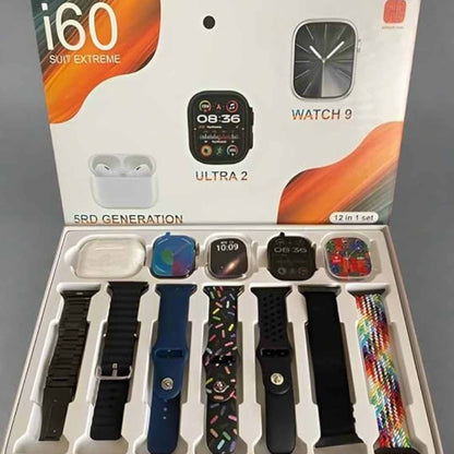 Combo Smartwatch Parejas Ultra 2 + Watch 9 × 12 en 1 – Tecnología sin límites ⌚