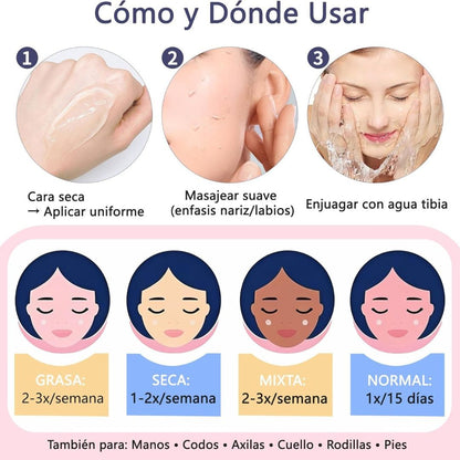 Quarxery Gel Exfoliante Aclarador 60g – Piel suave en zonas clave ✨