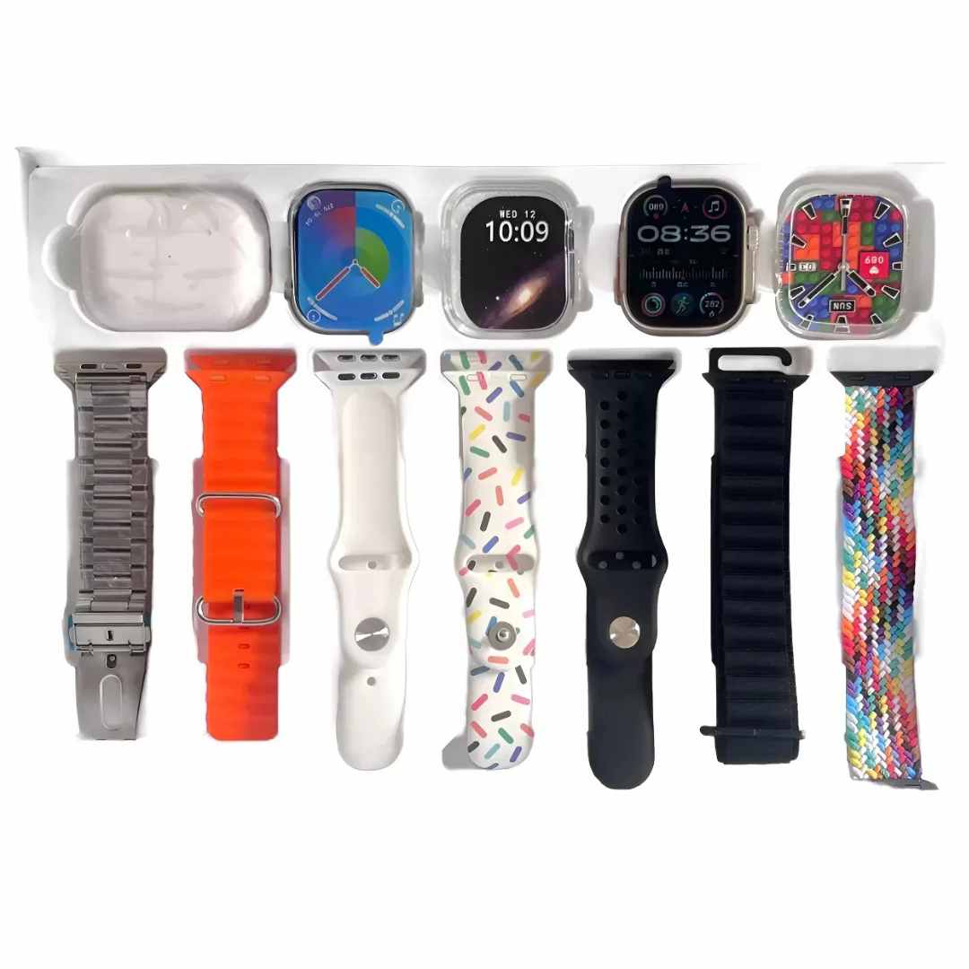 Combo Smartwatch Parejas Ultra 2 + Watch 9 × 12 en 1 – Tecnología sin límites ⌚