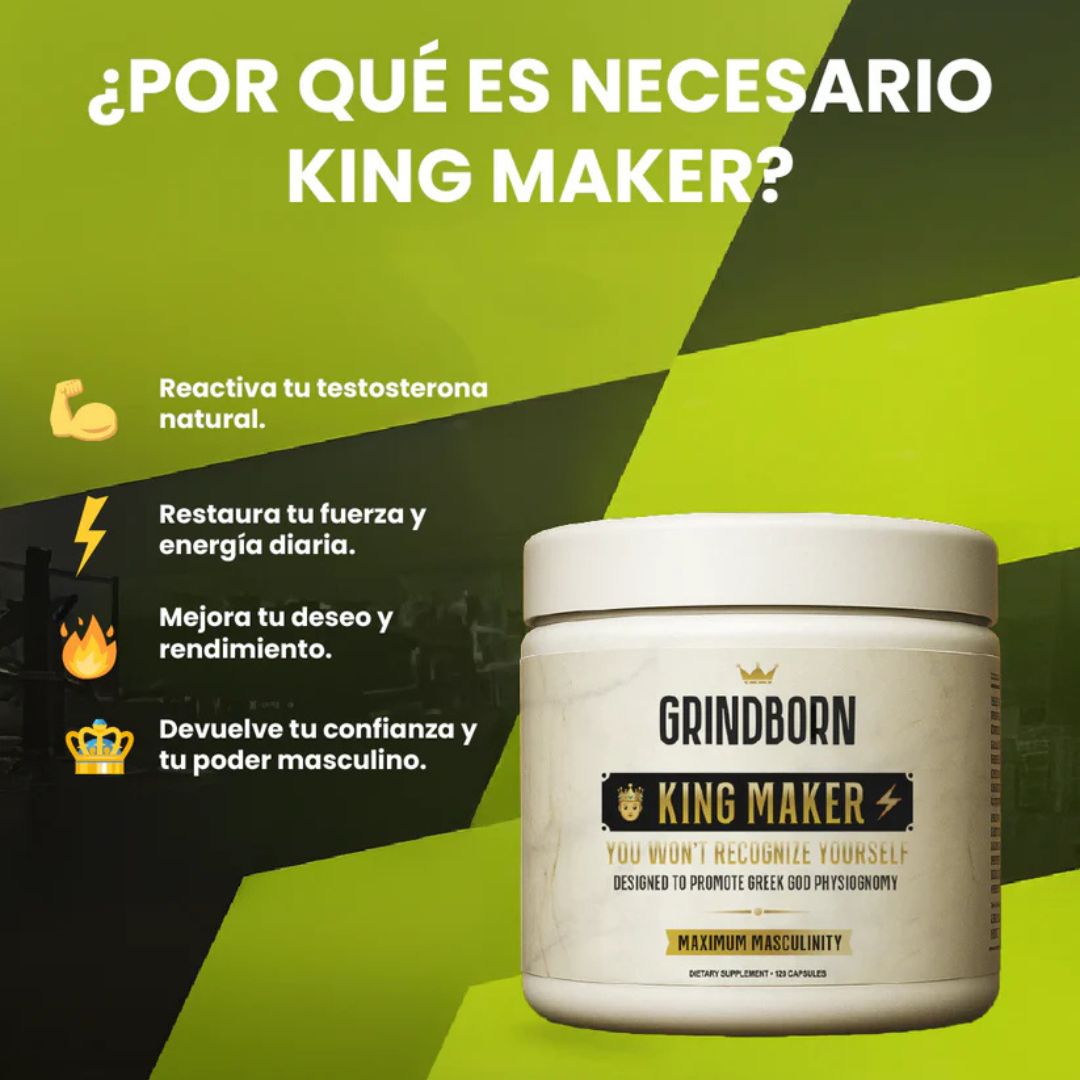 King Maker x 120 cápsulas – Tu poder masculino activado 👑