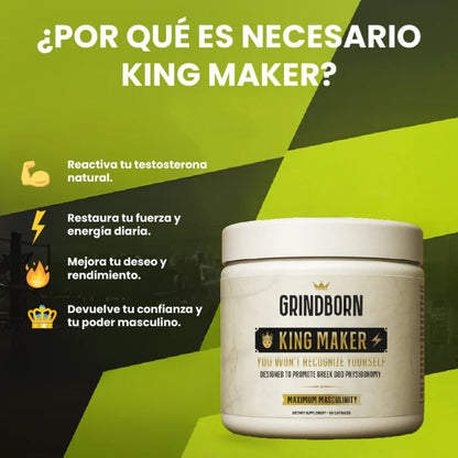 King Maker x 120 cápsulas – Tu poder masculino activado 👑