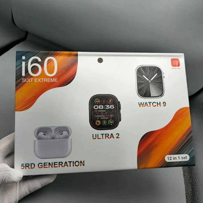 Combo Smartwatch Parejas Ultra 2 + Watch 9 × 12 en 1 – Tecnología sin límites ⌚
