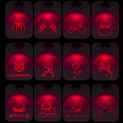 Luz Trasera Proyectora LED con 4 Modos 🚴 Estilo único · Visibilidad máxima