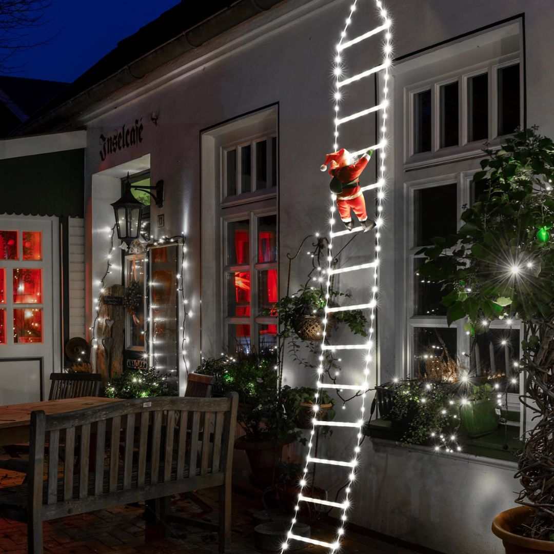 Papá Noel Escalador Iluminado™ – Magia navideña que todos admirarán 🎅