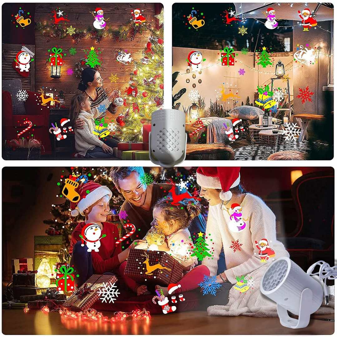 Proyector Figuras Navidenas 4 Tarjetas – Magia Luminosa Instantánea 🎄✨