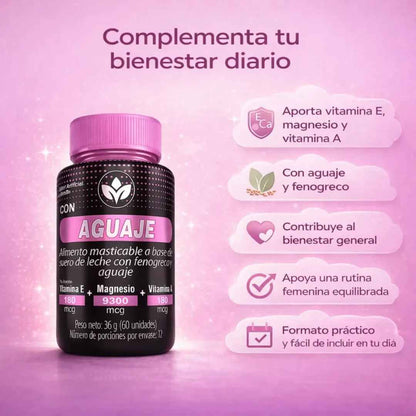 Vitalcom con Aguaje x 60 Cápsulas — Para la mujer que ya es hora de cuidarse 🌸