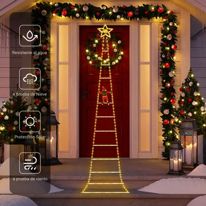 Papá Noel Escalador Iluminado™ – Magia navideña que todos admirarán 🎅