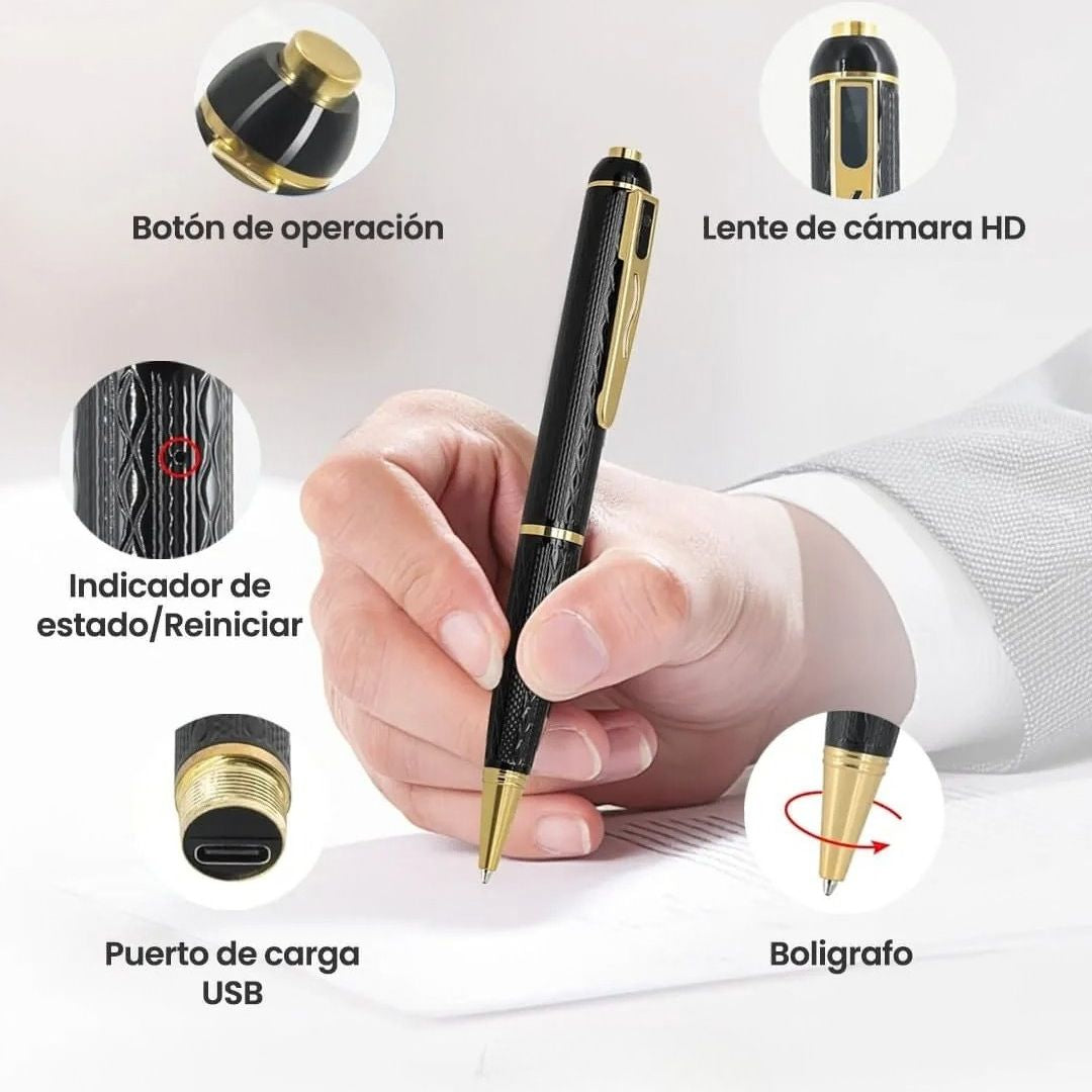 Bolígrafo Espía con Cámara Oculta HD
