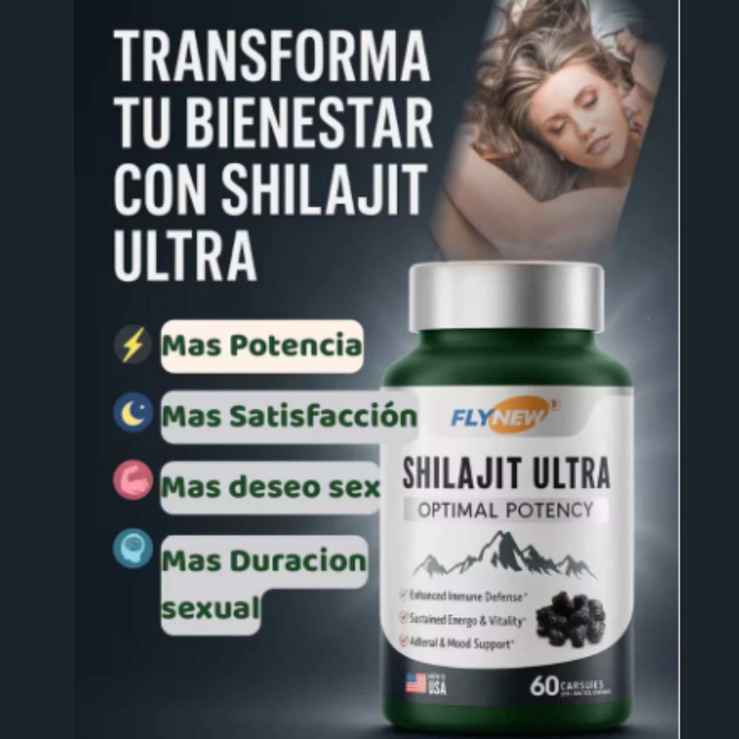 Shilajit Ultra Original™ x60 cápsulas – Energía y Vitalidad Diaria 🔥