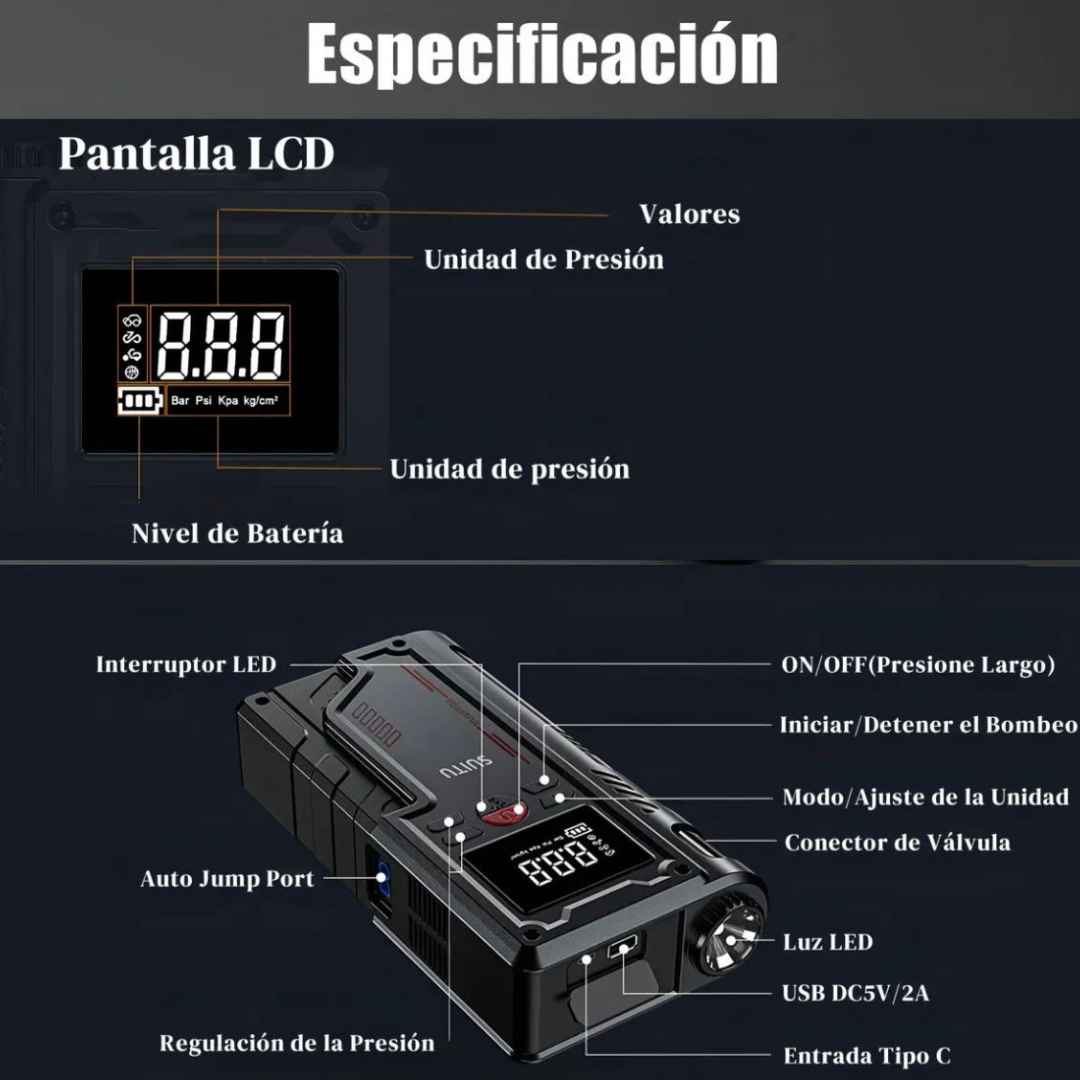 ⚡ T700 PowerStart 4en1 - Nunca más quedas varado ⚡