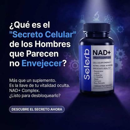 SELERD NAD+ For Men Complex (60 Cáps) – Vitalidad Masculina Total ⚡