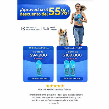 HydraWalk 3en1 – Agua, comida y limpieza en cada paseo 🚶‍♂️🐕