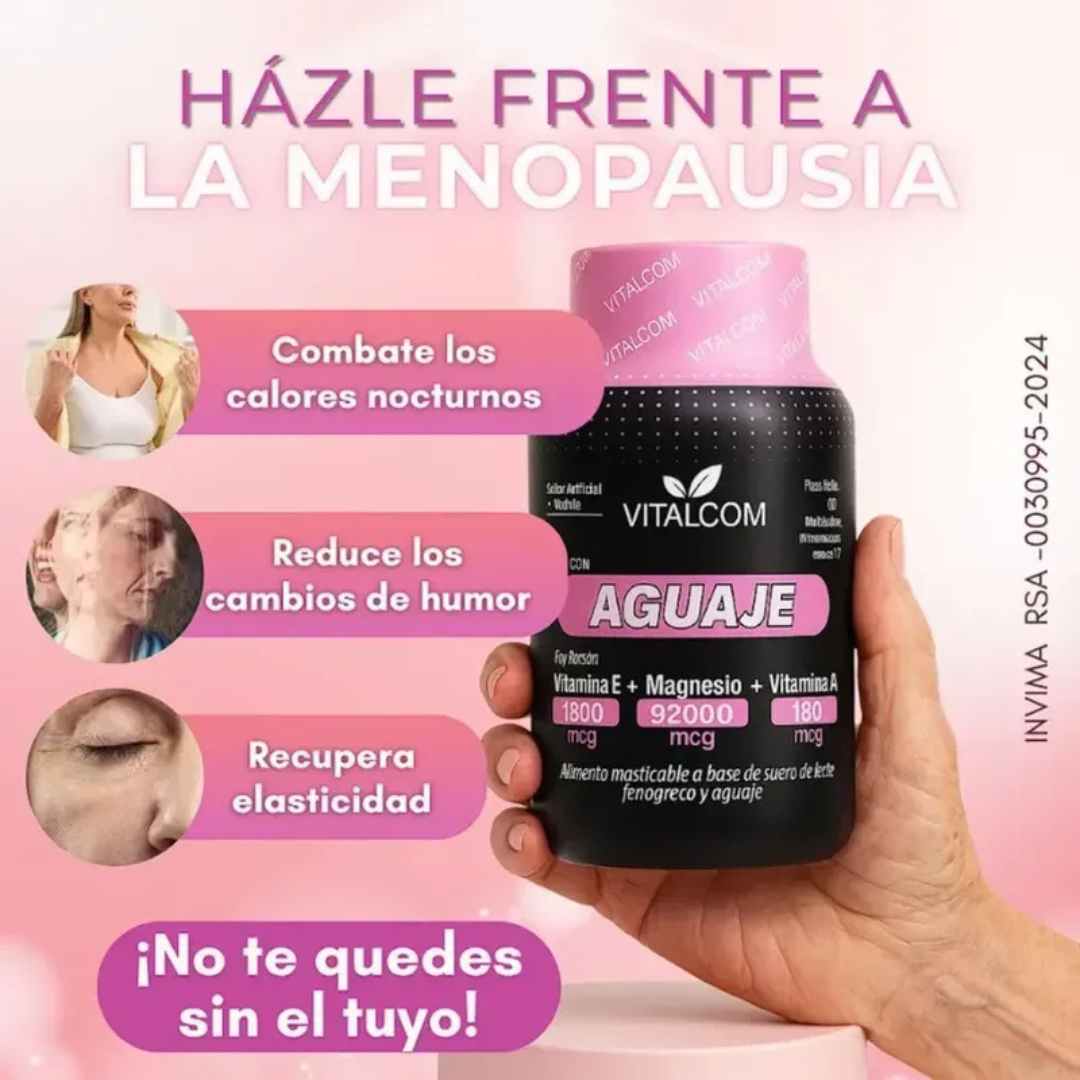 Vitalcom con Aguaje x 60 Cápsulas — Para la mujer que ya es hora de cuidarse 🌸