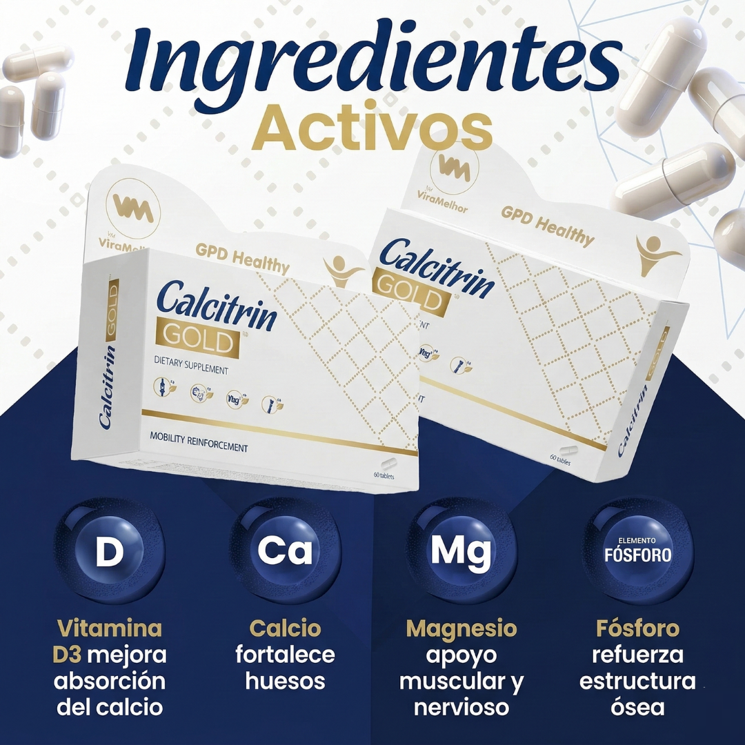 Calcitrin Gold 60 Tabs – Movilidad Total y Huesos de Acero